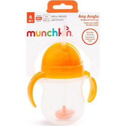 Munchkin Tip & Sip Straw Cup Πορτοκαλί 207ml