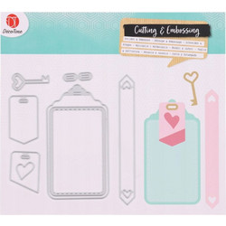 Σετ Καλουπιών Κοπής Για DIY Ταμπέλες - DecoTime / HEART KEY