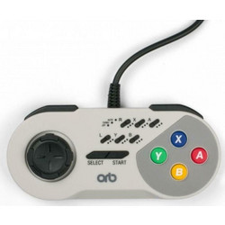 ORB Snes Turbo Wired Controller White
