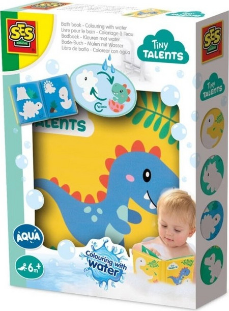 SES Creative Bath book - Colouring with water dinos Για ηλικίες 6+ Μηνών 13215