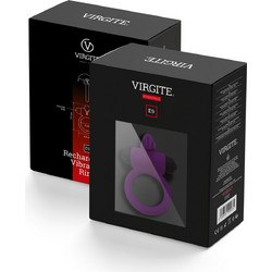 Virgite E9 Silicone Vibrating Cock Ring Ελαστικό Δαχτυλίδι Πέους Σιλικόνης με Δόνηση Μωβ