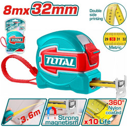 TOTAL ΕΠΑΓΓ. ΜΕΤΡΟΤΑΙΝΙΑ 8m X 32mm ΜΕΤΡΙΚΟ (TMT80832M)