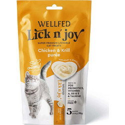 Wellfed Lick N' Joy Chicken & Krill 5x14gr