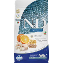 Farmina N&D Ocean Low Grain Adult with Cod, Spelt, Oats & Orange 10kg