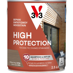 V33 High Protection Βερνίκι Εμποτισμού Ξύλου Νερού Ασημί 2.5lt