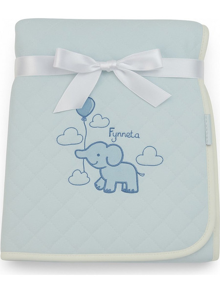 KikkaBoo Elephant Κουβέρτα Αγκαλιάς Fleece 75x100 Μπλε