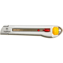 TOPEX Μαχαίρι φαλτσέτα σπαστής λάμας 18mm μεταλλικό σώμα 17B103