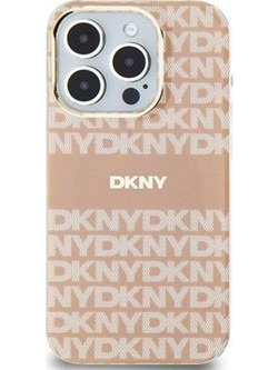 DKNY TPU Repeat Pattern Tonal Stripe Θήκη Σιλικόνης με Magsafe για iPhone 15 Pro Max Ροζ