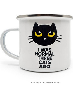 Meowww | Κούπα Vintage Μεταλλική 12oz | Inspired By Mairiboo Σχέδιο 202130