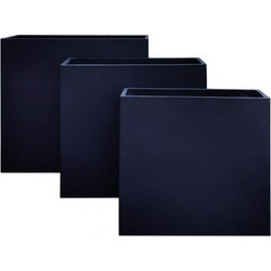 Flower Pot-13 Set 3 Τεμαχίων Απόχρωση Black