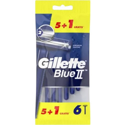 Gillette Blue II Ξυραφάκι μιας Χρήσης με 2 Λεπίδες & Λιπαντική Ταινία 6τμχ