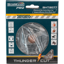 BHT2077 - BORMANN Pro Διαμαντόδισκος EXTRA-CLEAN CUT Φ125x1.4x22.2mm 8mm
