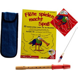 Streetlife Music Soprano Recorder Set Red