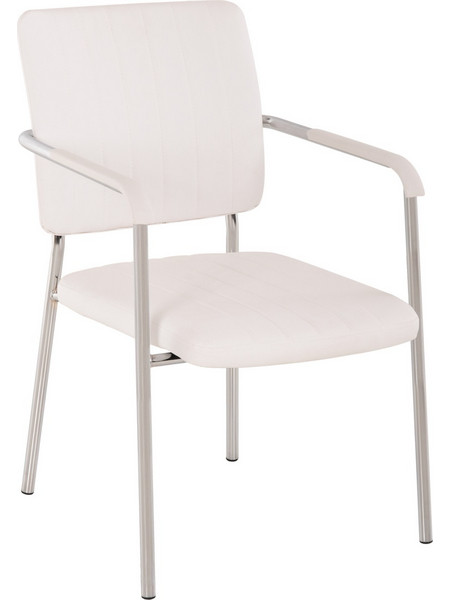 ΚΑΡΕΚΛΑ QUESTA ΜΕ ΜΠΡΑΤΣΑ HM1070.02 ΛΕΥΚΗ 56,5x59x85 cm