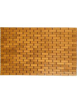 Ξύλινο Αντιολισθητικό Πατάκι Μπάνιου από Bamboo, 80x50x1 cm - Ruhhy