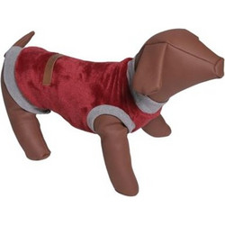 Woofmoda Μπορντώ Fleece Μπλουζάκι Small
