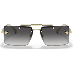 Versace VE2245 1002/8G Γυναικεία Γυαλιά Ηλίου Τετράγωνα Μεταλλικά Χρυσά με Μαύρο Degradee Φακό