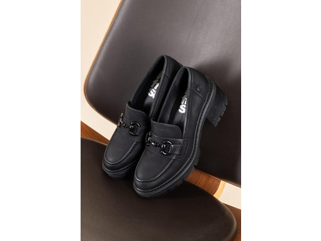 REFRESH Loafers με κρεπ σόλα 395.171417-L ΜΑΥΡΟ