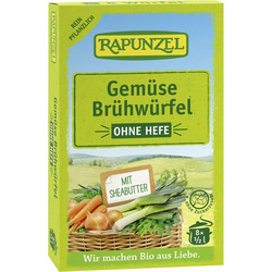 Κύβοι Λαχανικών Βιολογικοί χωρίς Μαγιά Rapunzel Vegetable Cubes Sheabutter Bio 8 Pcs