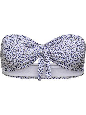 Only Lella Bikini Top Strapless Λευκό Μωβ 15252495