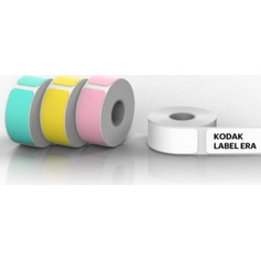 Kodak Label Era M50 Sticker Label 12 Rolls Set (White 9Rolls, Pink/Green/Yellow 1 Roll Each) - (KOICRGM5012P12)