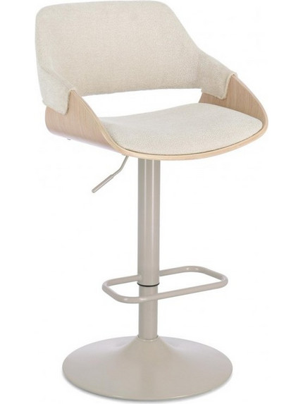 Bizzotto Roxanne Σκαμπώ Μπαρ Ξύλινο/Υφασμάτινο Μπεζ 50,5x50,5x90,5-111