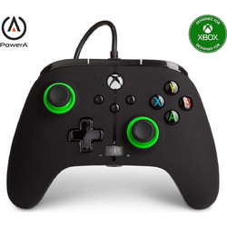 PowerA 1518818-02 Hint Of Colour Wired Controller PC & Xbox X Black Green