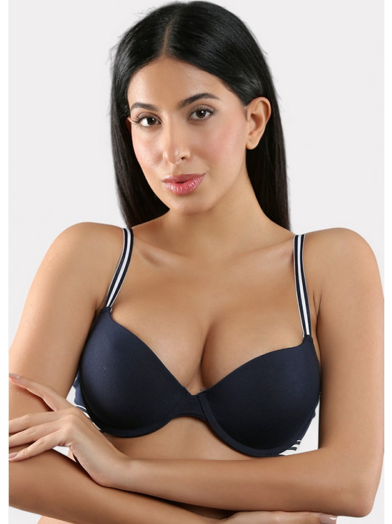 New Bra Lingerie Σουτιέν με Ελαφριά Ενίσχυση Μπλε NB5116-3