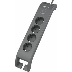 Πολύπριζο ασφαλείας 4 θέσεων με διακόπτη Philips SPN3140A/GRS