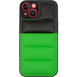 Vivid Puffer Back Cover Apple iPhone 14 Green/Black
