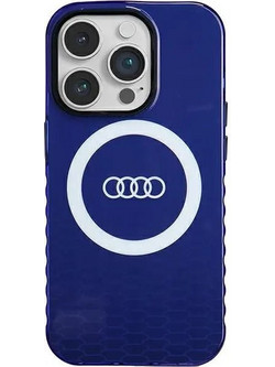 Audi IML Big Logo MagSafe case for iPhone 14 Pro - blue - (AUDI000081-0)