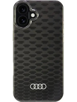 Audi IML Stitching Pattern MagSafe iPhone 16 Plus 6.7 black/black hardcase AU-IMLMIP16M-Q5/D3-BK - (AUDI000201-0)