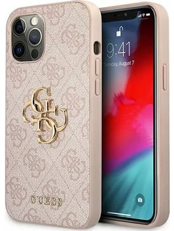 Guess 4G Big Metal Logo Θήκη Pink (iPhone 12 / 12 Pro)