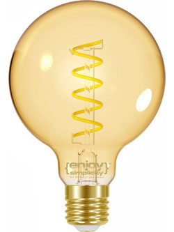 EL825203 | EL825203 | LED FILLAMENT SPIRAL AMBER|G95 4.8W(32w) E27|2000k|350lm|enjoysimplicity(TM)