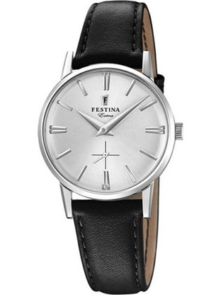 Festina Γυναικείο Ρολόι με Μαύρο Δερμάτινο Λουράκι F20254/1