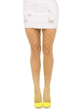LEG AVENUE - PANTIMEDIAS REJILLA DIAMANTE AMARILLO AMARILLO
