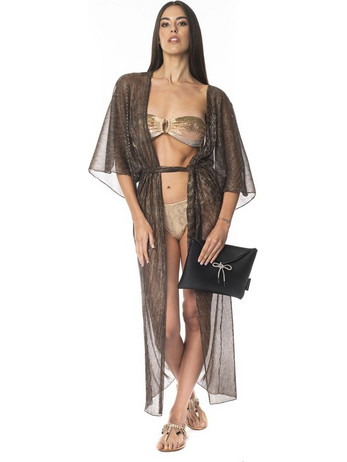 ACQUADICOCCO Γυναικείo Καφτάνι Beachwear Regular Size +Τσαντάκι ΔώροAQ85525