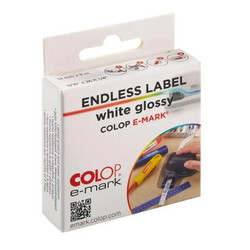 COLOP Λευκή Αυτοκόλλητη Ετικέτα Glossy 14mmX8m για Έγχρωμο Εκτυπωτή E-MARK και E-MARK GO