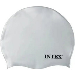 Intex Σκουφάκι Κολύμβησης Silicone Λευκό Χρώμα (55992)