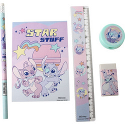 Gim Σχολικό ΣΕΤ 5 τεμ STITCH GEN Z (Περιλαμβάνει Μολύβι, Γόμα, Ξύστρα, Χάρακας, Μπλοκ Σημειώσεων) 342-01755