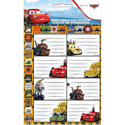 Disney Cars Road notebook label with stickers, pack of 16