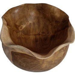 Διακοσμητικό Μπωλ Woody 201-0486 30x30x15cm Natural Artekko Ξύλο