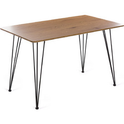 Τραπέζι Lino σε χρώμα sonoma-μαύρο μέταλλο 120x70x75