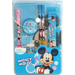 Παιδικό Σετ Γραφικής Ύλης Mickey & Minnie Mouse με Μολύβι μηχανικό-και απλά/Χάρακα/Γόμα/Ξύστρα