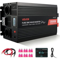 VEVOR Ισχυρός Μετατροπέας Ρεύματος 3500W, 12V DC σε 230V AC, Καθαρού Ημιτόνου LCDPYKCZXNBQVX0FT001V2