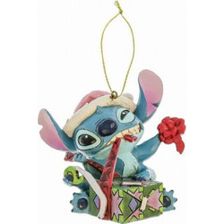 Disney: Enesco - Lilo & Stitch: Stitch Unwrapping Gift Χριστουγεννιάτικο Στολίδι (7,5cm)