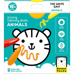 banana panda - looong coloring books - the write grip animals 18μ+