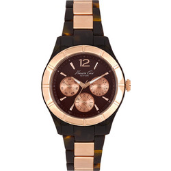 Kenneth Cole Γυναικείο Ρολόι με Καφέ Ροζ Χρυσό Μεταλλικό Μπρασελέ IKC0003