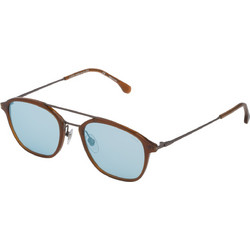 Lozza SL4182M T65X Γυαλιά Ηλίου Aviator Κοκάλινα Μεταλλικά Καφέ με Μπλε Polarized Φακό
