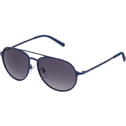 Sting SST004 092E Γυναικεία Γυαλιά Ηλίου Aviator Μεταλλικά Μπλε με Μαύρο Polarized Φακό